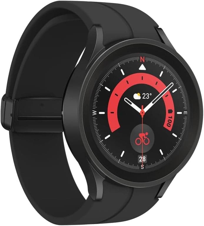 SAMSUNG Galaxy Watch 5 Pro (45mm,WIFI + 4G LTE) 1.4'' Super AMOLED Smartwatch GPS Bluetooth con entrenamiento del sueño, sensor bioactivo, resistente al agua R925U (paquete de cargador rápido, titanio negro) (renovado) - imagen 5
