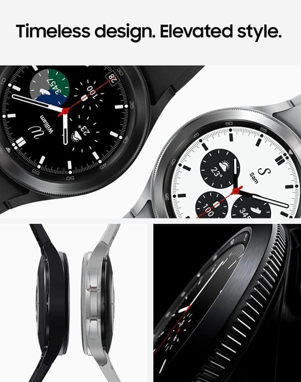 Samsung Galaxy Watch 4 Classic 46mm Smartwatch con Monitor ECG Rastreador para Salud Fitness Correr Ciclos de Sueño GPS Detección de Caídas LTE Versión de EE. UU., Negro (Renovado) - imagen 5