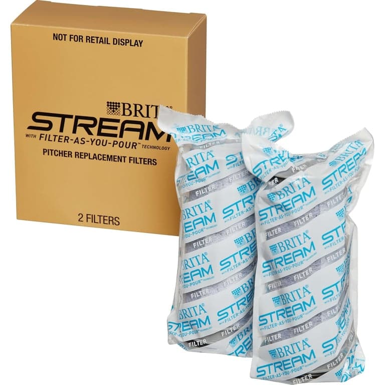 Filtro de agua Brita Stream para jarras y dispensadores, sin BPA, reemplaza 1,800 botellas de agua de plástico al año, dura dos meses o 40 galones, incluye 2 filtros - imagen 5