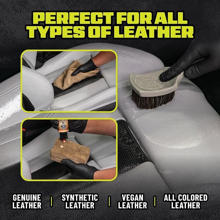 Chemical Guys, Kit de Cuidado para Cuero de Auto, Limpiador, Acondicionador y Herramientas, 6 Piezas - imagen 3