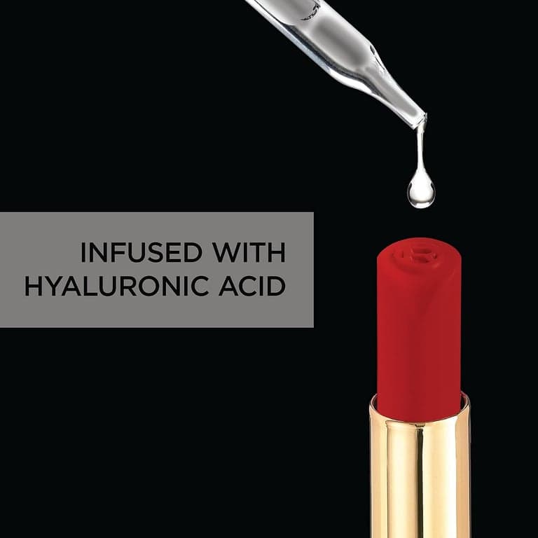 L'Oreal Paris Colour Riche Intense Volume Matte Lipstick, Color de Labios con Ácido Hialurónico para hasta 16h de Comodidad Todo el Día, Le Mauve Indomptable, 0.06 Oz - imagen 3