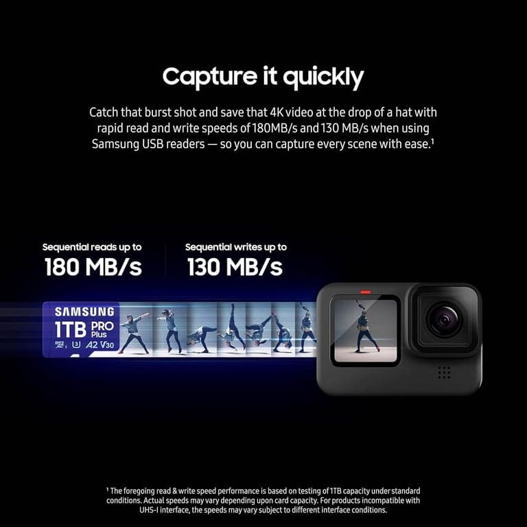 Tarjeta de memoria microSDXC Samsung PRO Plus de 128 GB + lector, hasta 180 MB/s - imagen 3