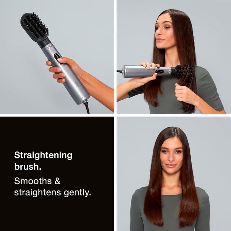 Cepillo secador de pelo 2 en 1 Braun con 3 accesorios | Estilizador de aire caliente de húmedo a seco para todo tipo de cabello | Voluminiza o alisa - imagen 3