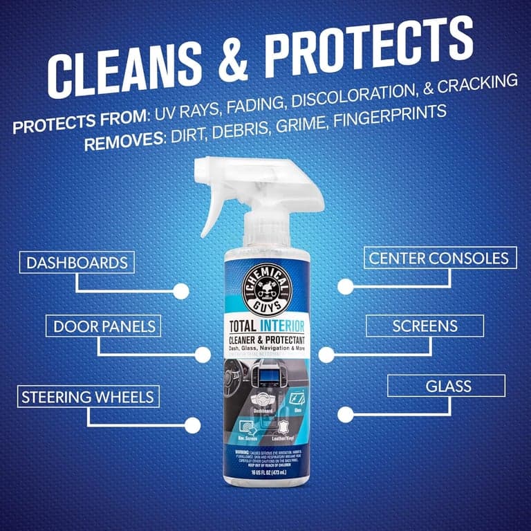 Chemical Guys Kit de Detallado de Autos de 17 Piezas, Limpiador de Interiores y Ruedas y Lavado | Set todo en uno para usuarios de fin de semana y principiantes, cepillos, balde y jabón de calidad profesional que elimina la suciedad de asientos, rines y pintura - imagen 5
