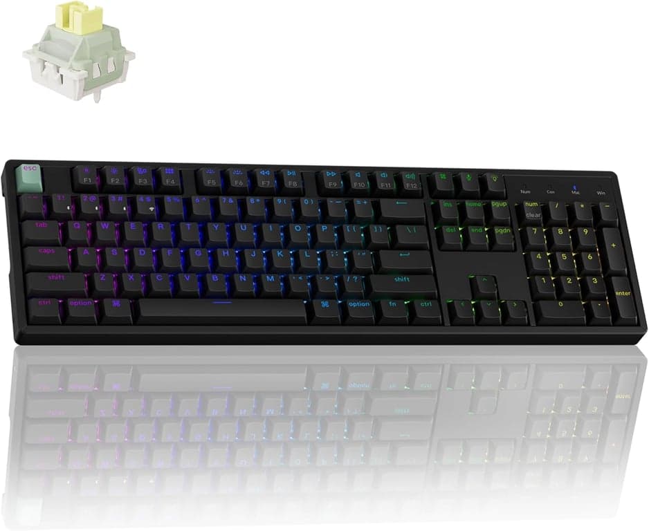 Teclado Keychron K10 HE 100% inalámbrico de efecto Hall, interruptor Lime Banana