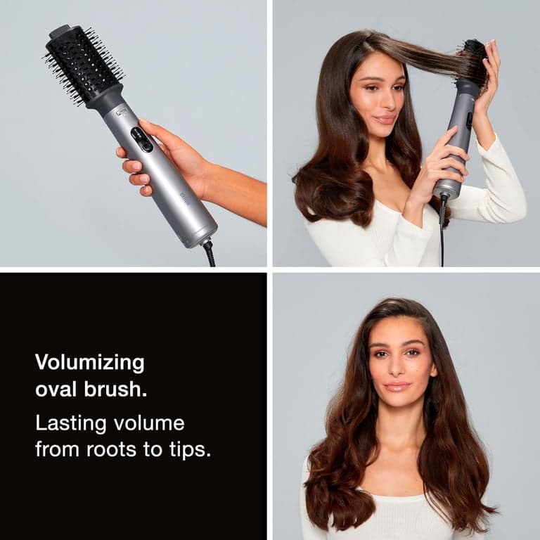 Cepillo secador de pelo 2 en 1 Braun con 3 accesorios | Estilizador de aire caliente de húmedo a seco para todo tipo de cabello | Voluminiza o alisa - imagen 2