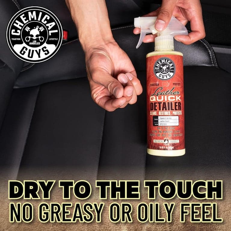 Chemical Guys, Detallador Rápido de Cuero, Limpiador y Acondicionador en Spray, 16 oz - imagen 6