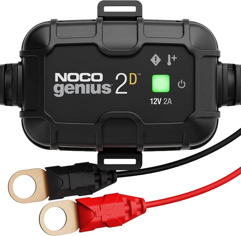 NOCO GENIUS2D: Cargador de batería inteligente a bordo de 2A 12V - Mantenedor automático de montaje directo, cargador de goteo y desulfatador con protección contra sobrecarga y compensación de temperatura – para baterías de plomo-ácido | Montaje directo, protección contra sobrecarga, desulfatador, compensación de temperatura, modo forzado, para plomo-ácido (húmedas, gel, AGM, SLA)