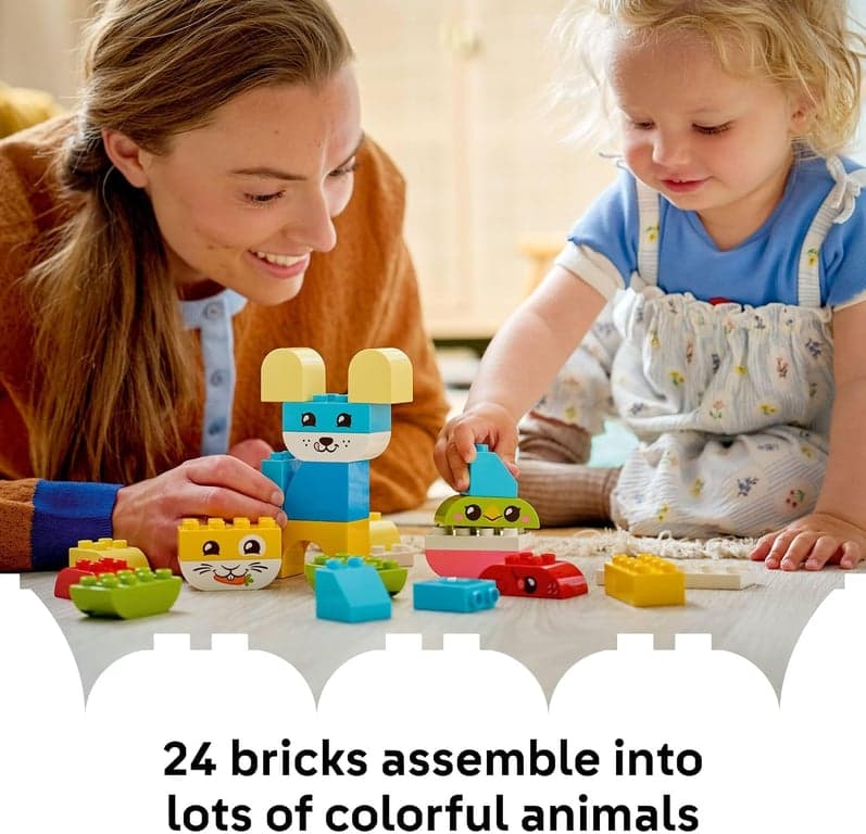 LEGO DUPLO Mis Primeros 3 en 1 Mascotas Creativas Adorables Juguete de Construcción para Niños Pequeños - Set de Juego de Simulación para y Niñas, Edades 1.5+ - de Aprendizaje y Educación para Preescolares - Idea de Regalo para Cumpleaños - 10477 - imagen 3