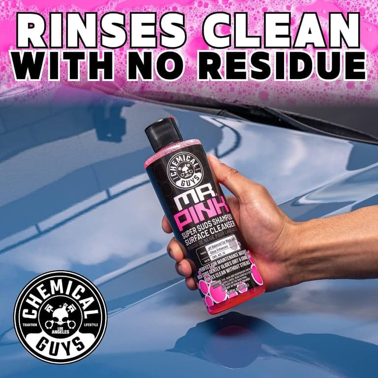 Chemical Guys, Jabón para lavado de autos Mr. Pink, Cañón de espuma y lavado con balde, 64 oz | Levanta la suciedad de la carretera con una fórmula resbaladiza de alto brillo que se enjuaga limpiamente, suave con la cera, el sellador y los recubrimientos cerámicos - imagen 2