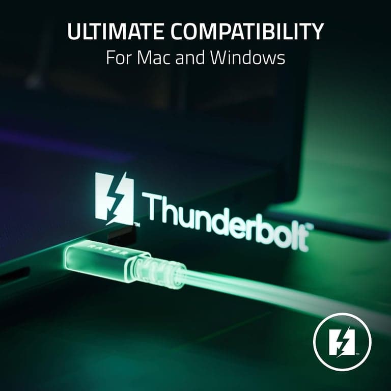 Cable Razer Thunderbolt 4 (2.0m / 6.56ft), USB-C a USB-C, Negro - imagen 4