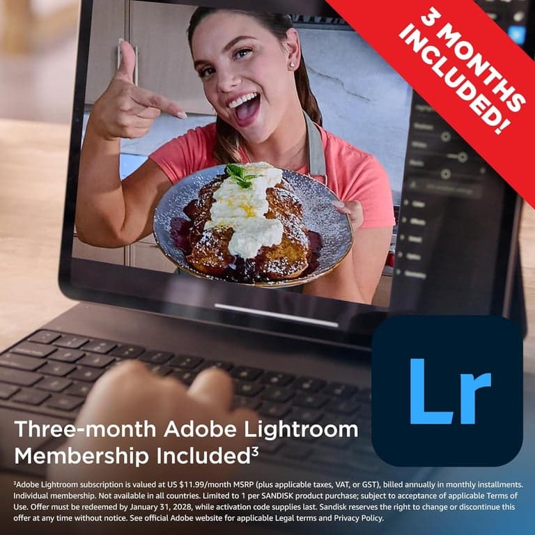 Memoria Flash USB-C SANDISK 256GB Creator - Hasta 400MB/s, USB Tipo-C - Compatible con Laptops y Tablets - 3 Meses de Adobe Lightroom Incluidos - SDCZ75C-256G-G46 - imagen 4