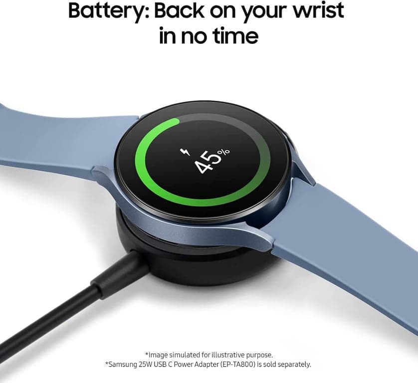 SAMSUNG Galaxy Watch 5 40mm Smartwatch Bluetooth con Rastreador de Cuerpo, Salud, Fitness y Sueño, Batería Mejorada, Cristal de Zafiro, Seguimiento GPS Mejorado, Versión de EE. UU., Gris (Renovado) - imagen 5