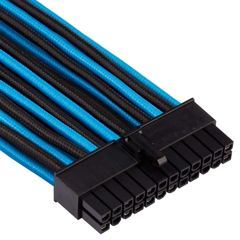 CORSAIR Kit de Inicio de Cables PSU Premium con Funda Individual – Azul/Negro, 2 Años de Garantía, para PSUs - imagen 2