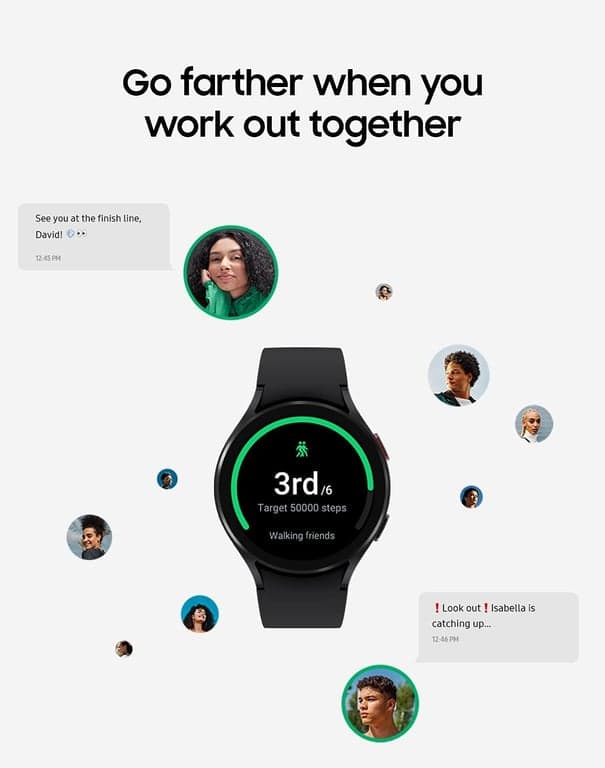 Samsung Electronics Galaxy Watch 4 40mm Smartwatch con Monitor de ECG Rastreador para Salud Fitness Correr Ciclos de Sueño GPS Detección de Caídas Bluetooth Versión de EE. UU. - (Negro) (Renovado) - imagen 5