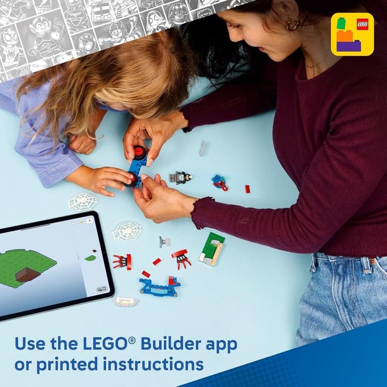 LEGO Marvel Spidey y Sus Asombrosos Amigos en su Motocicleta vs. Rhino Juguete de Construcción para Niños - Set de Juego de Superhéroes para y Niñas en Edad Preescolar, Edades 4+ - Idea de Regalo para Cumpleaños - 11206 - imagen 3