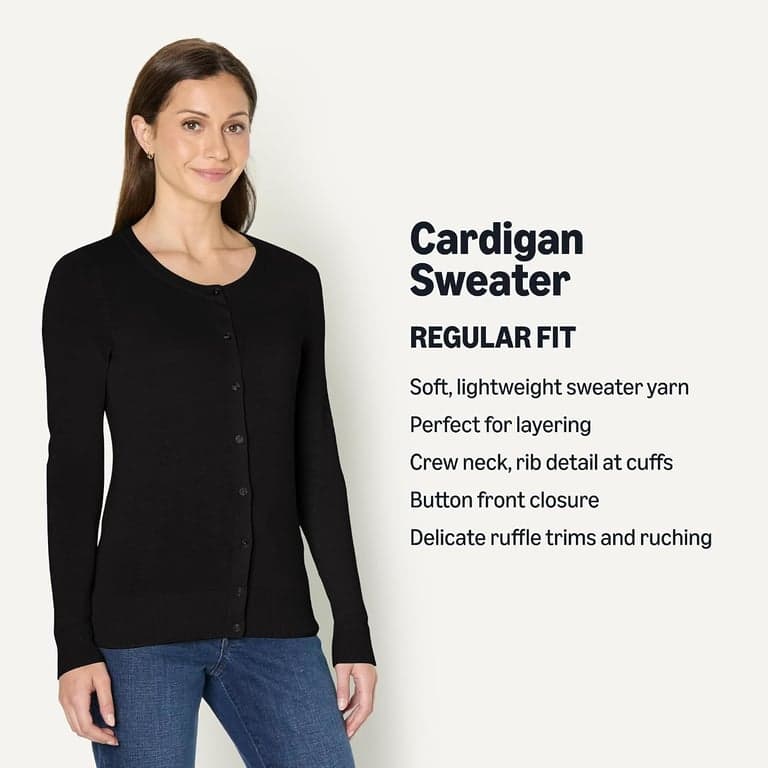 Sudadera ligera de cuello redondo para mujer Amazon Essentials - imagen 3