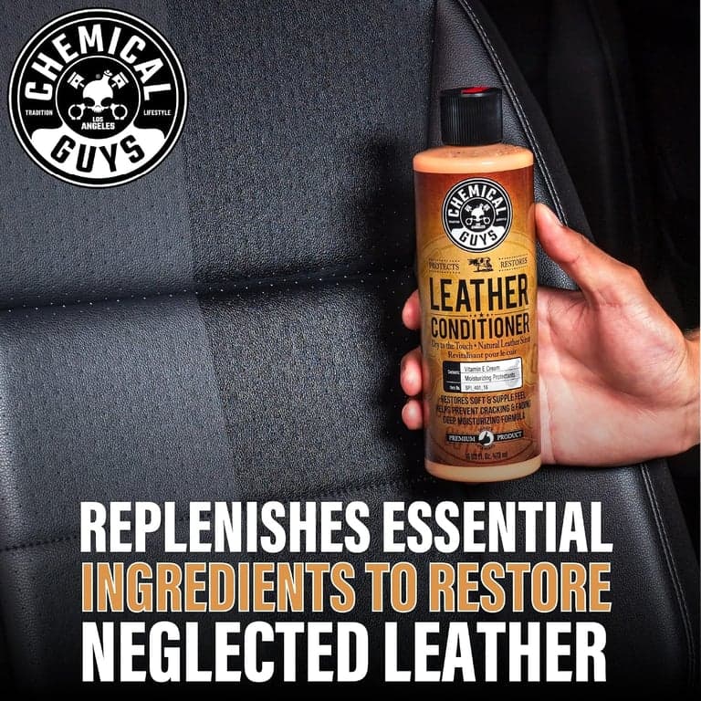Chemical Guys, Kit Limpiador y Acondicionador de Cuero para Autos y Hogar, 2 x 16 oz | de dos pasos limpia y luego acondiciona asientos, muebles, bolsos y botas, pH-balanceado para cuero natural y sellado - imagen 6
