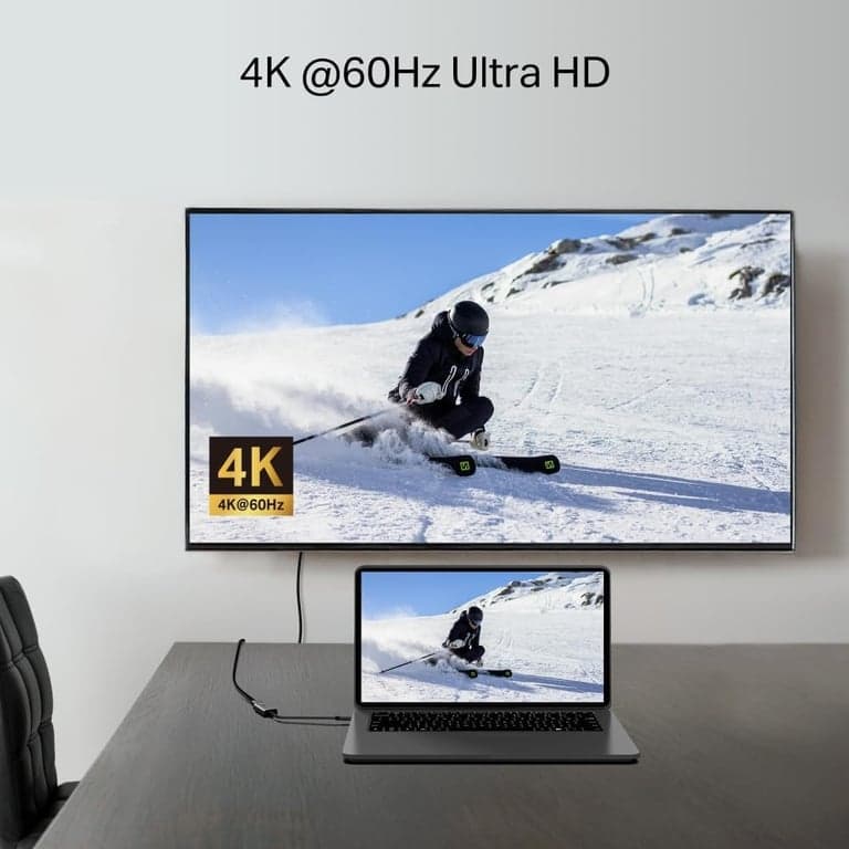 TP-Link UA520C Cable USB C a HDMI 4K 60Hz, Trenzado de 10 cm de Largo, Plug & Play, Compatible con MacOS, Windows, iPadOS, iOS, Android, Linux y Chrome OS - imagen 2