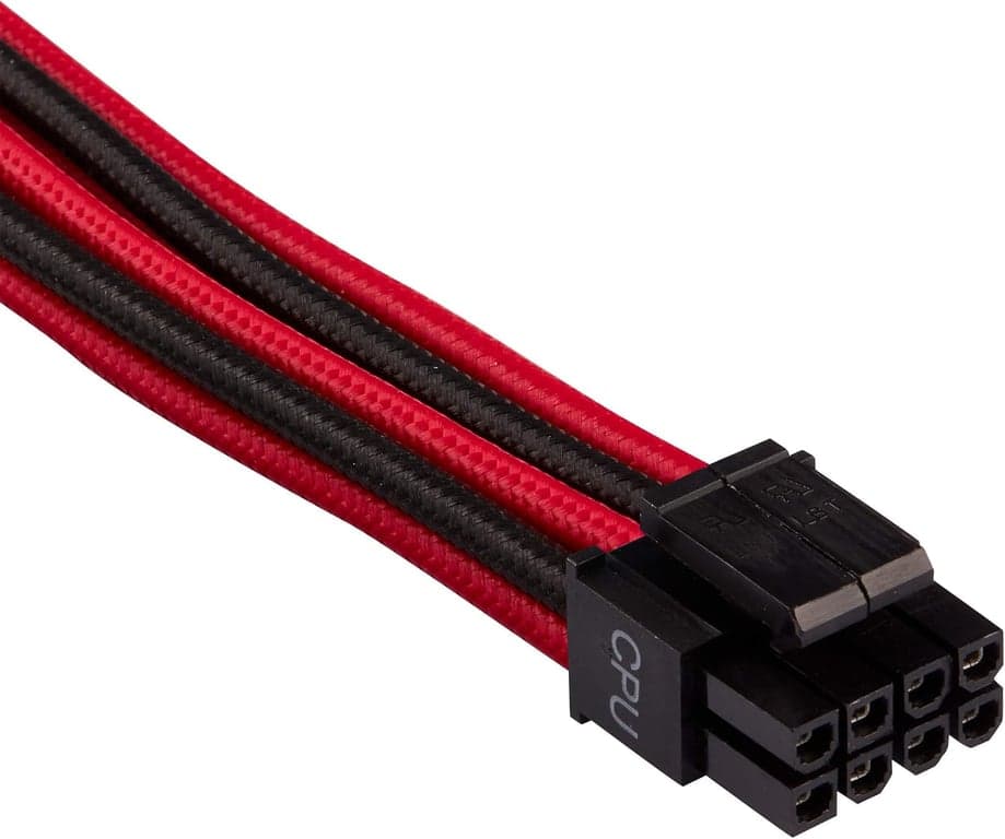 CORSAIR Kit de inicio de cables de PSU con revestimiento individual premium – Rojo/Negro, 2 años de garantía, para - imagen 4