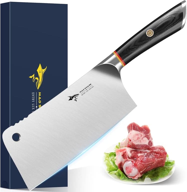 MAD SHARK Accesorio de cocina Guantes de silicona para horno y cuchillo de carnicero ideales para hornear en casa, cocinar y cortar huesos - imagen 2