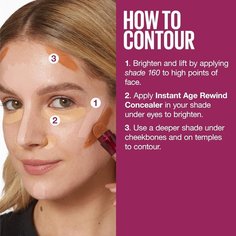 Maybelline Instant Age Rewind Eraser Dark Circles Treatment Multi-Use Concealer, 110, 1 unidad (el empaque puede variar) - imagen 6