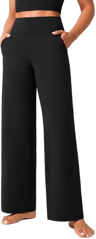 CRZ YOGA Butterlift Pantalones de Pierna Ancha Bolsillos 29"/31"/33" | Suaves como Mantequilla, Compresión Moderada, Yoga, Casual, Talle Alto, para Mujer