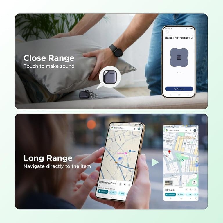 UGREEN FineTrack G (solo Android) Etiquetas de rastreo aéreo, carga USB-C - imagen 2