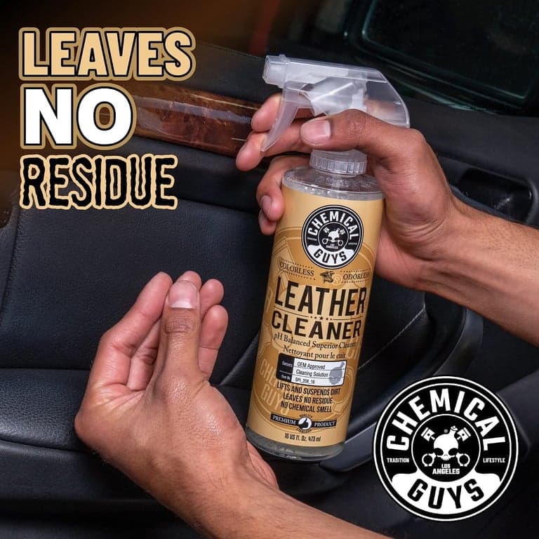 Chemical Guys, Kit Limpiador y Acondicionador de Cuero para Autos y Hogar, 2 x 16 oz | de dos pasos limpia y luego acondiciona asientos, muebles, bolsos y botas, pH-balanceado para cuero natural y sellado - imagen 5