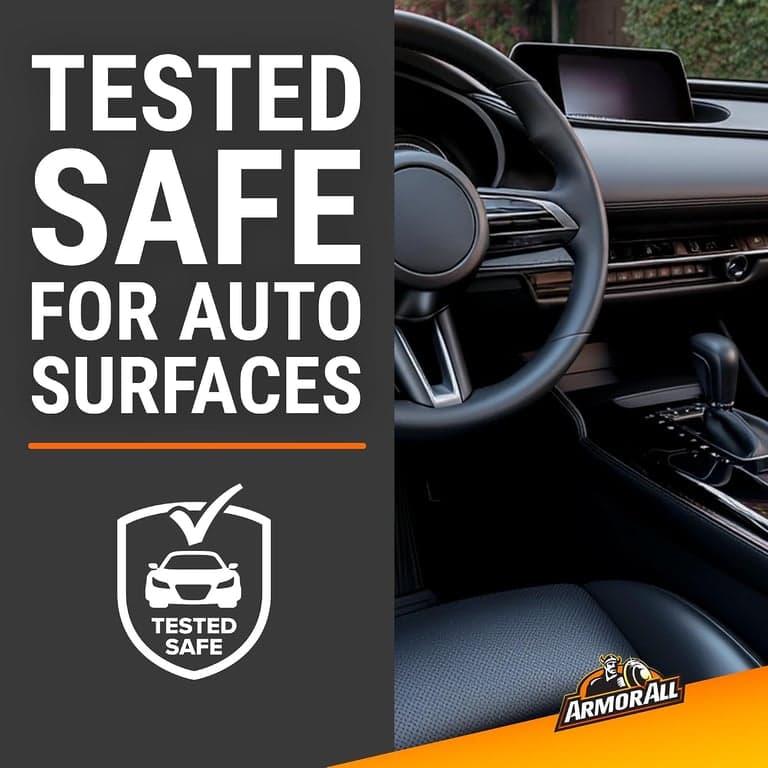 Kit de toallitas de limpieza interior para auto Armor All, desinfecta, protege y limpia interiores de autos, incluye toallitas para cuidado de cuero, toallitas para vidrios, toallitas desinfectantes y toallitas protectoras, 4 unidades - imagen 5