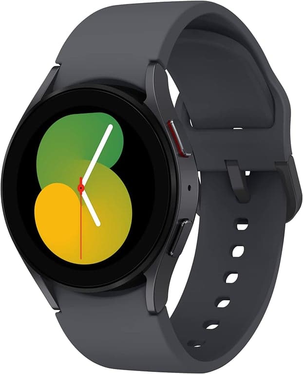 SAMSUNG Galaxy Watch 5 40mm Smartwatch Bluetooth con Rastreador de Cuerpo, Salud, Fitness y Sueño, Batería Mejorada, Cristal de Zafiro, Seguimiento GPS Mejorado, Versión de EE. UU., Gris (Renovado)