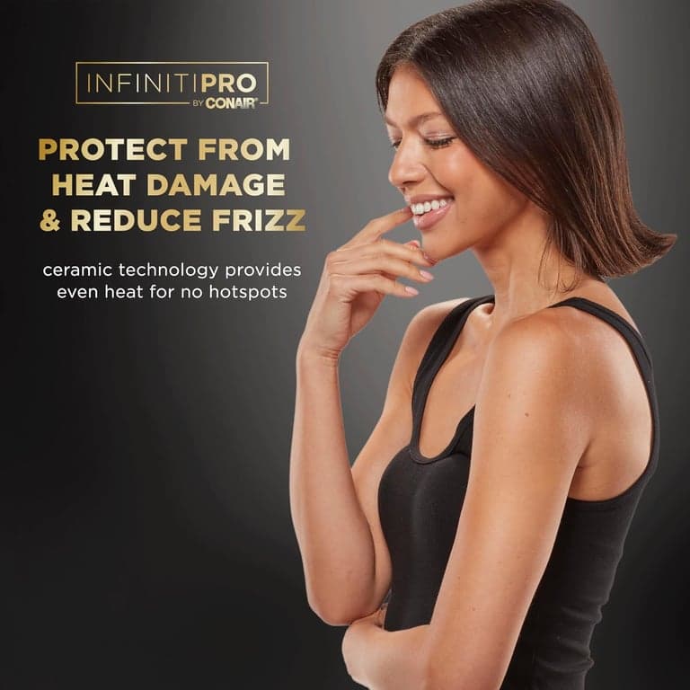 INFINITIPRO by CONAIR ArteBella Plancha de Cerámica de 1 pulgada, Alisador de Cabello, Diseño Italiano Profesional con Placas Flotantes Extra Largas, 5 Ajustes de Calor hasta 445°F, Peinado Rápido para Todo Tipo de Cabello - imagen 3