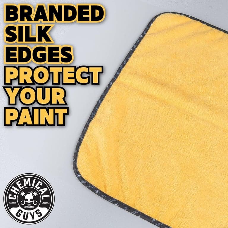 Chemical Guys, Toallas de microfibra profesionales, 16 x 16 in, Oro, Paquete de 3 - imagen 4