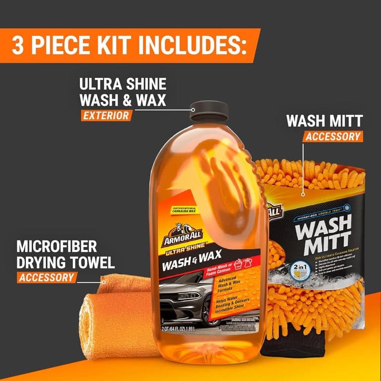 Kit de limpieza Armor All, jabón para lavado de autos, guante de lavado y toalla de microfibra - vista alternativa