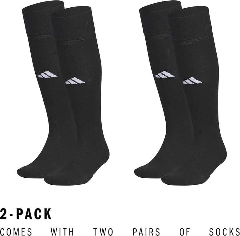 adidas Rivalry Over-the-Calf Soccer Socks 2 Pairs | Unisex, Paquete de 2, Zonas de impacto acolchadas, Soporte de arco y tobillo, Compresión segura, Ajuste por encima de la pantorrilla, Listas para partidos y entrenamientos - imagen 6