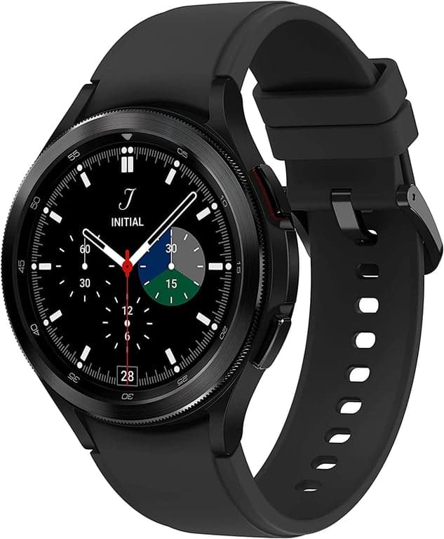 Samsung Galaxy Watch 4 Classic 46mm Smartwatch con Monitor ECG Rastreador para Salud Fitness Correr Ciclos de Sueño GPS Detección de Caídas LTE Versión de EE. UU., Negro (Renovado)
