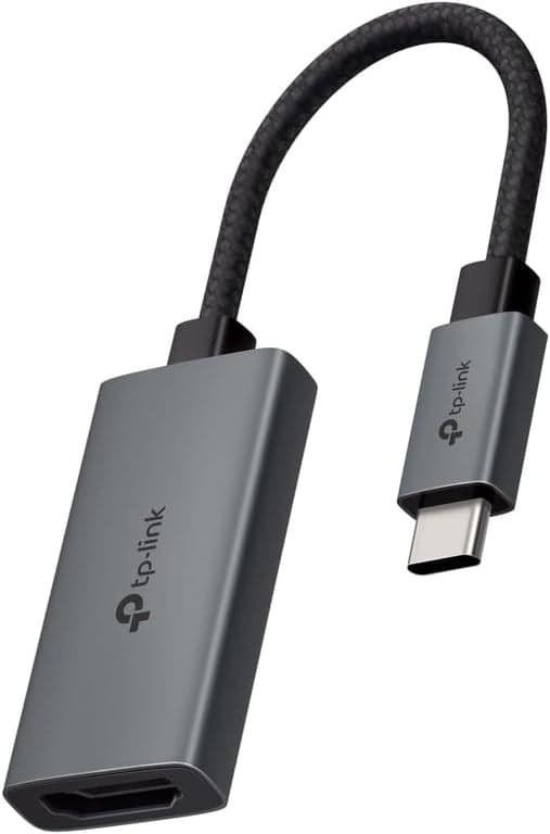 TP-Link UA520C Cable USB C a HDMI 4K 60Hz, Trenzado de 10 cm de Largo, Plug & Play, Compatible con MacOS, Windows, iPadOS, iOS, Android, Linux y Chrome OS