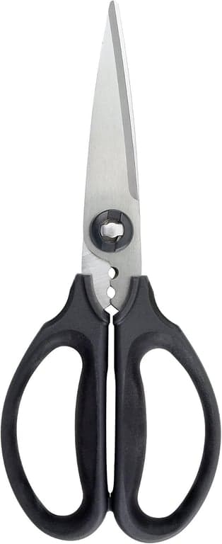 Colador de doble varilla OXO Good Grips de 8 pulgadas, negro y tijeras multiusos para cocina y hierbas - imagen 4
