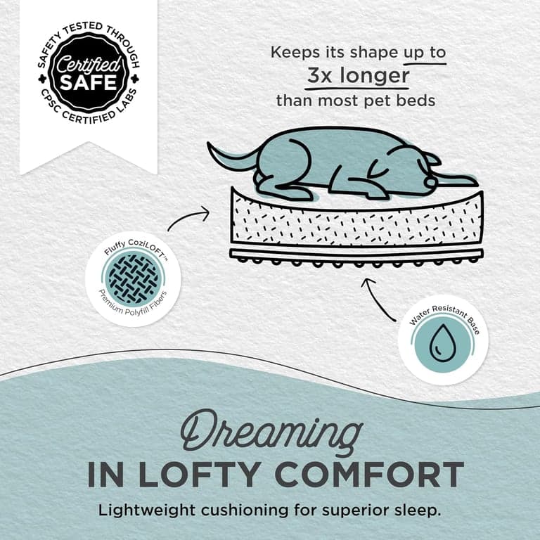Cama para perro tipo dona relajante de piel sintética de lujo con estampado Best Friends by Sheri, gris, pequeña, 23x23 - imagen 2