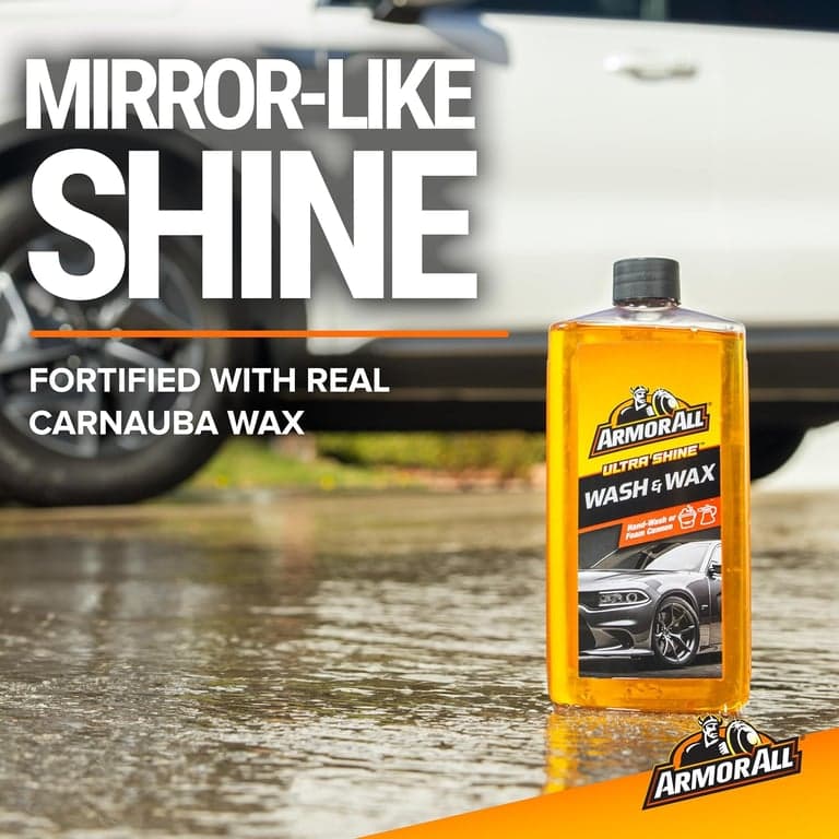 Kit de limpieza de autos Armor All, toallitas para vidrios, protector, lavado y cera, espuma para neumáticos | de detallado de lavado de autos de 4 piezas con toallitas para vidrios sin amoníaco y spray protector UV para superficies interiores - imagen 3