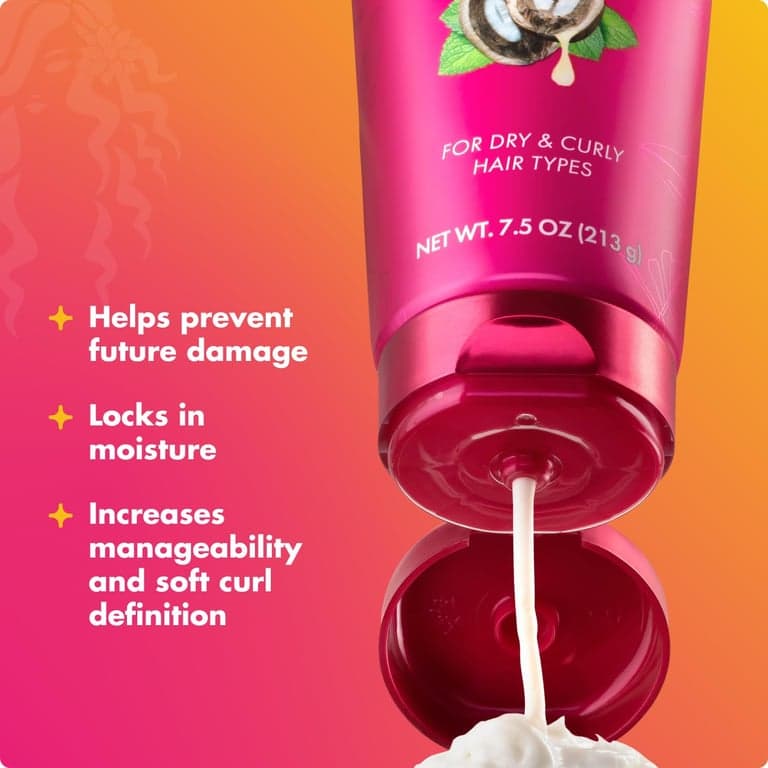 Mielle Organics Babassu & Mint Brazilian Curly Cocktail Curl Cream - Crema para Definir Rizos, para Peinar Cabello Texturizado - Retiene la Humedad, Aumenta la Definición y Suaviza el Texturizado, 7.5 Onzas - imagen 2