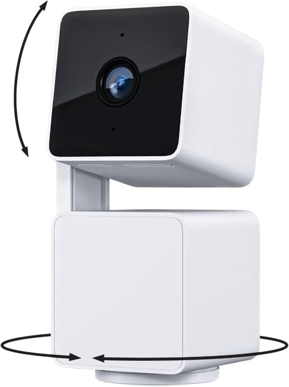 WYZE Cam Pan v3, cámara de seguridad inteligente Wi-Fi con giro/inclinación/zoom de 1080p con clasificación IP65 para interiores/exteriores con visión nocturna a color, audio bidireccional, compatible con Alexa y Google Assistant