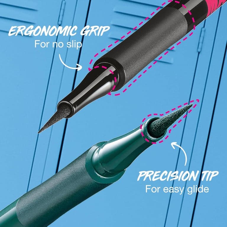 Maybelline Eyestudio Master Precise Delineador Líquido Resistente al Agua de Larga Duración, Negro Mate, 1 unidad (el empaque puede variar) - imagen 2
