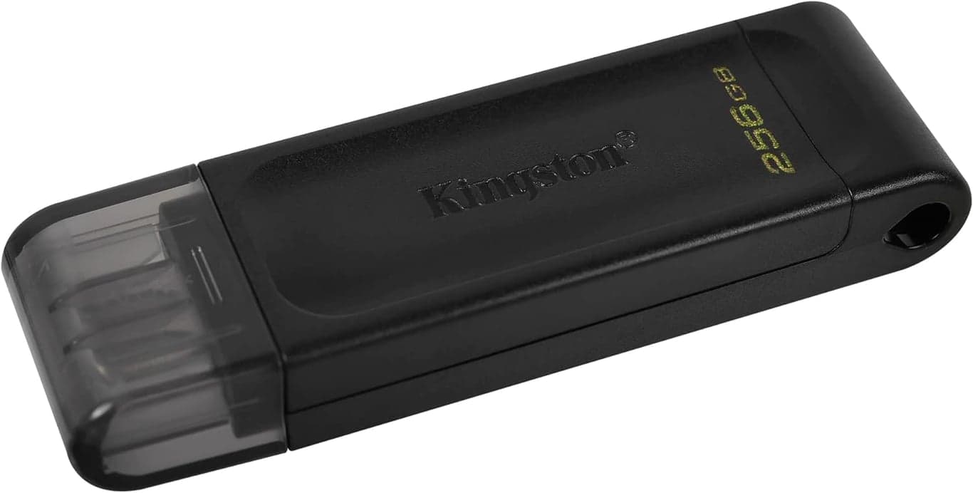 Kingston DataTraveler 70 256GB USB-C Flash Drive | USB 3.2 Gen 1 | DT70/256GB, Negro