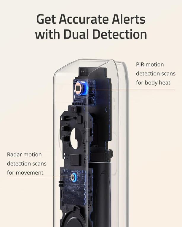 eufy Security Video Doorbell Dual Camera (funciona con baterías) con HomeBase, cámara de timbre inalámbrica, detección dual de movimiento y paquetes, HD 2K, sin tarifa mensual, almacenamiento local de 16 GB (renovado) - imagen 3
