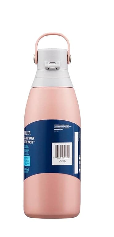 Brita Botella de agua de acero inoxidable premium con filtro, sin BPA, reutilizable, aislada, reemplaza 300 botellas de agua de plástico (32 onzas con 3 filtros) - imagen 2