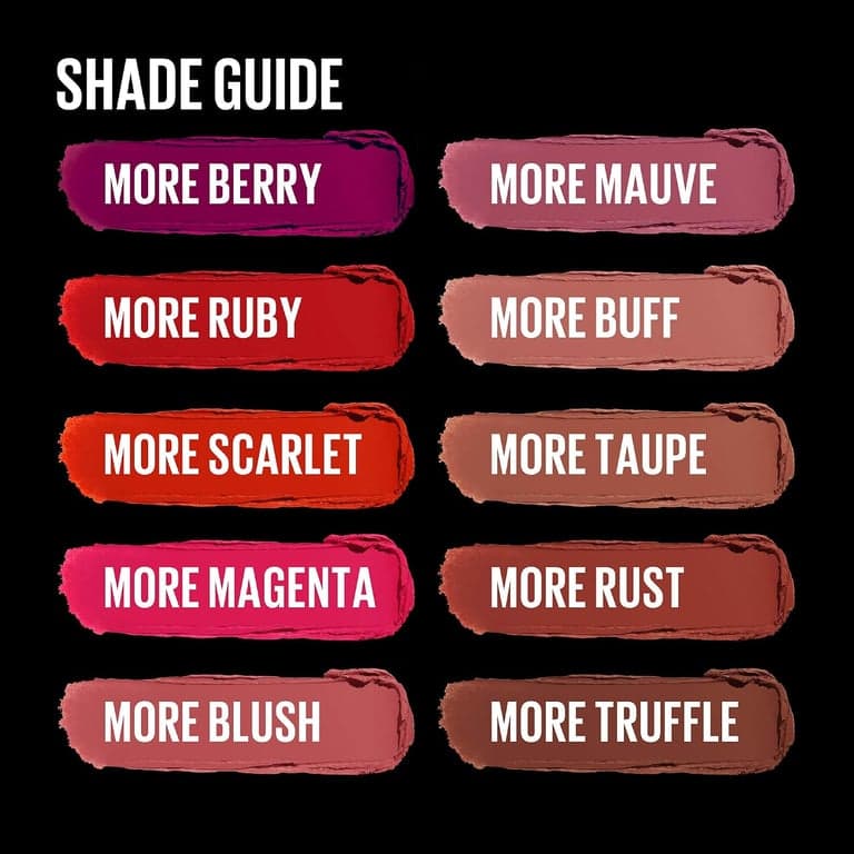 Maybelline Color Sensational Ultimatte Lápiz Labial Mate, No Reseca, Pigmento de Intenso, More Berry, Morado Baya Cálido, 1 Unidad - imagen 6