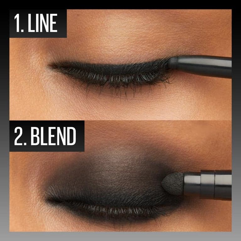 Delineador de ojos automático en gel Maybelline Tattoo Studio, a prueba de agua, difuminable, resistente a las manchas, delineador de ojos mate para hasta 36 horas de uso, Pitch Black (negro ahumado), el empaque puede variar - imagen 6