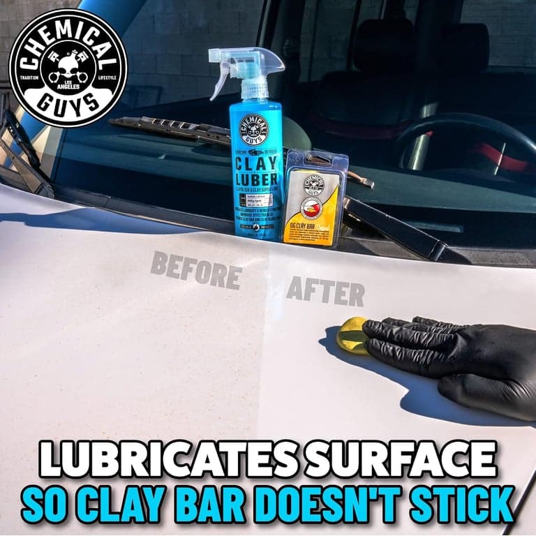 Chemical Guys, Kit de Barra de Arcilla OG y Lubricante Sintético Luber, Servicio Mediano, 2 Piezas - imagen 5