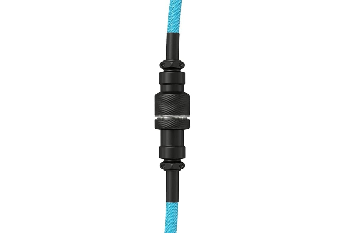 GLORIOUS Coiled Keyboard Cable – USB C en espiral Cables trenzados artesanales para teclado mecánico para juegos en espiral - de teclado personalizado (Forest Green) - imagen 2